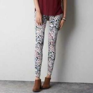 American Eagle Floral Print Stretchy Leggings